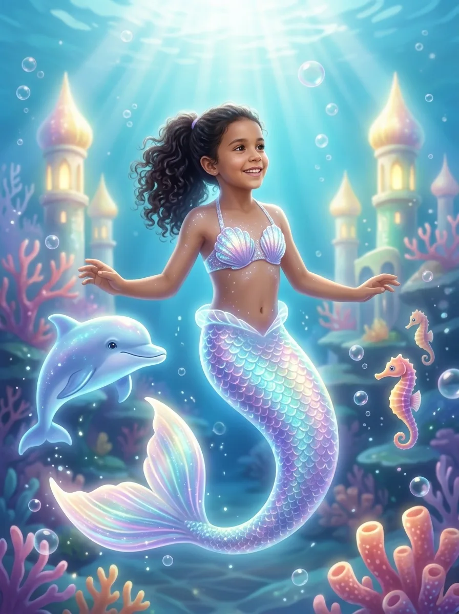 Ejemplo: retrato de Sirena del palacio de coral